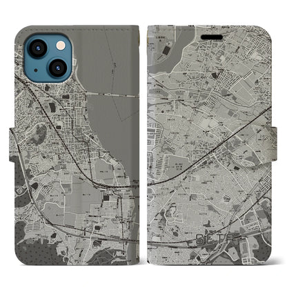 【瀬田（滋賀県）】地図柄iPhoneケース（手帳タイプ）