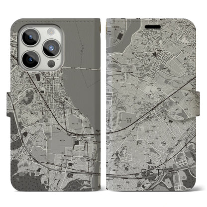 【瀬田（滋賀県）】地図柄iPhoneケース（手帳タイプ）