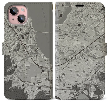 【瀬田（滋賀県）】地図柄iPhoneケース（手帳タイプ）