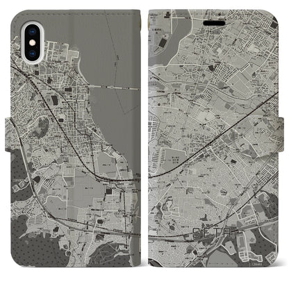 【瀬田（滋賀県）】地図柄iPhoneケース（手帳タイプ）