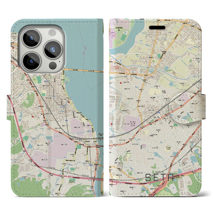 【瀬田（滋賀県）】地図柄iPhoneケース（手帳タイプ）