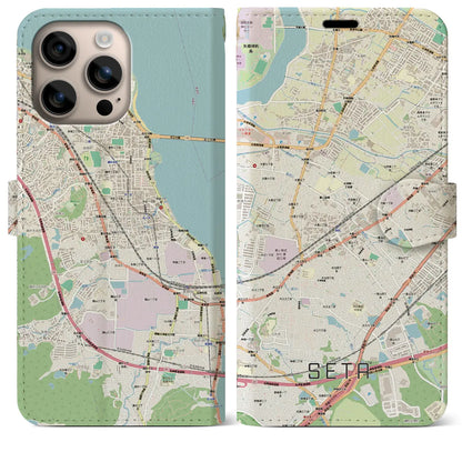 【瀬田（滋賀県）】地図柄iPhoneケース（手帳タイプ）