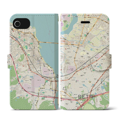 【瀬田（滋賀県）】地図柄iPhoneケース（手帳タイプ）