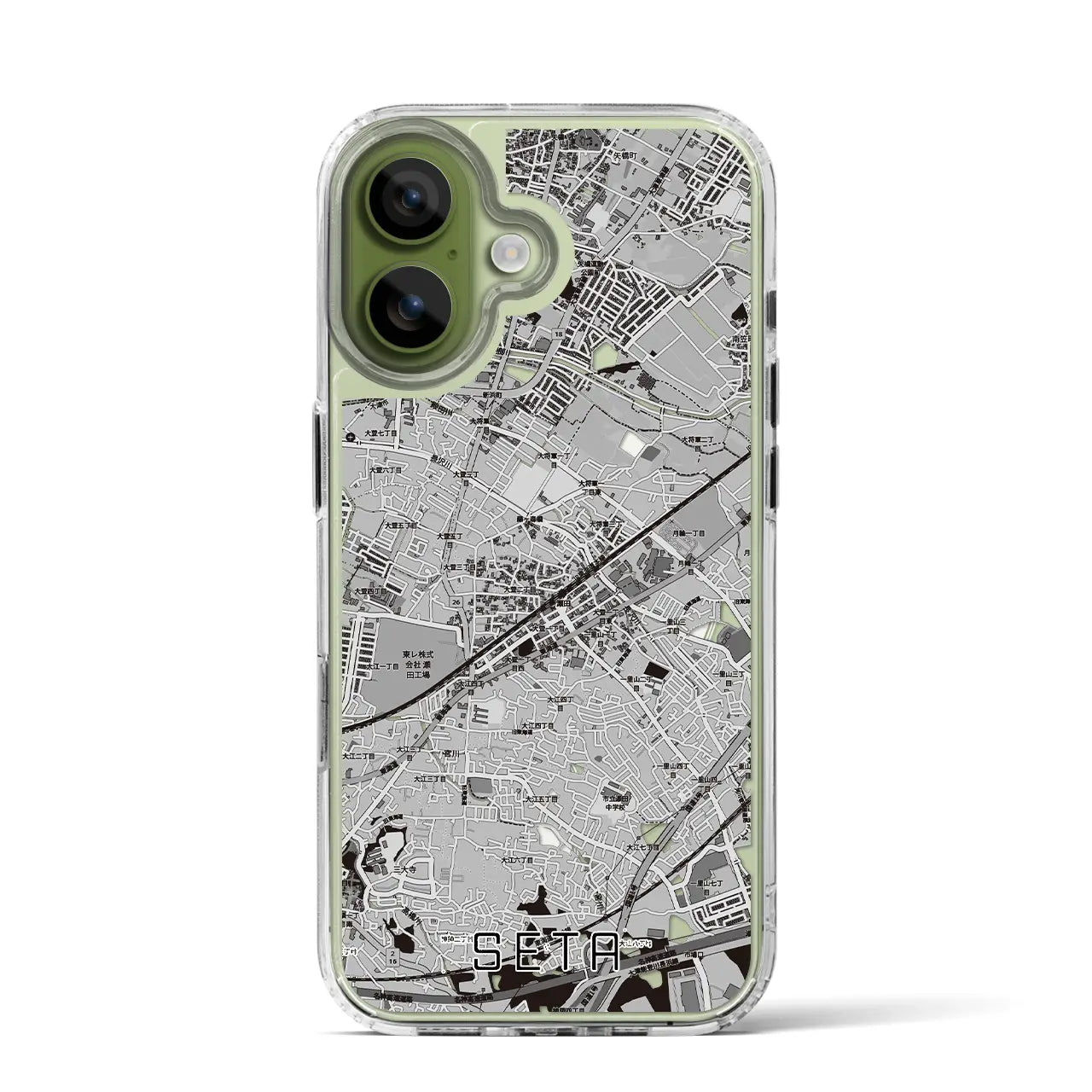 【瀬田（滋賀県）】地図柄iPhoneケース（MagSafeタイプ）