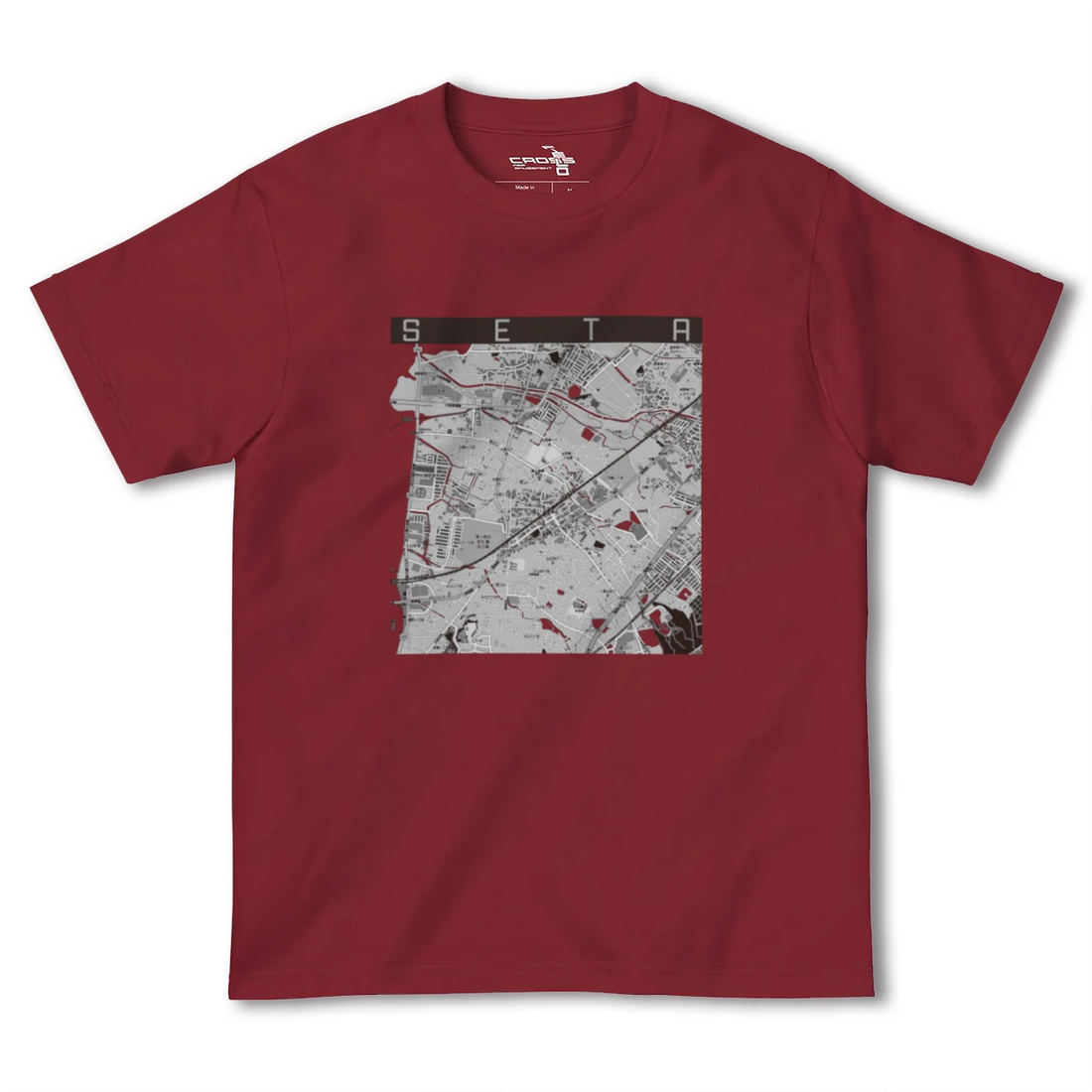 【瀬田（滋賀県）】地図柄ヘビーウェイトTシャツ