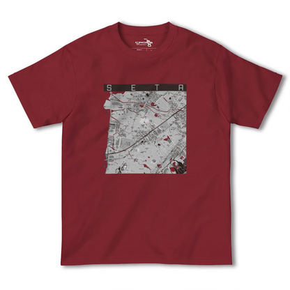 【瀬田（滋賀県）】地図柄ヘビーウェイトTシャツ
