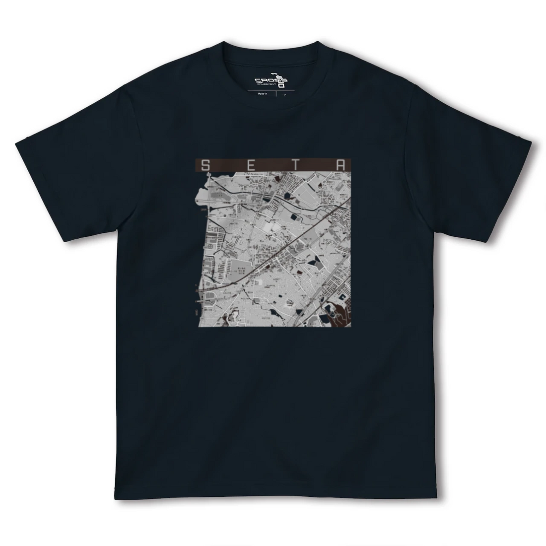 【瀬田（滋賀県）】地図柄ヘビーウェイトTシャツ
