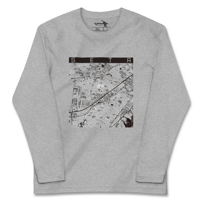 【瀬田（滋賀県）】地図柄ロングスリーブTシャツ