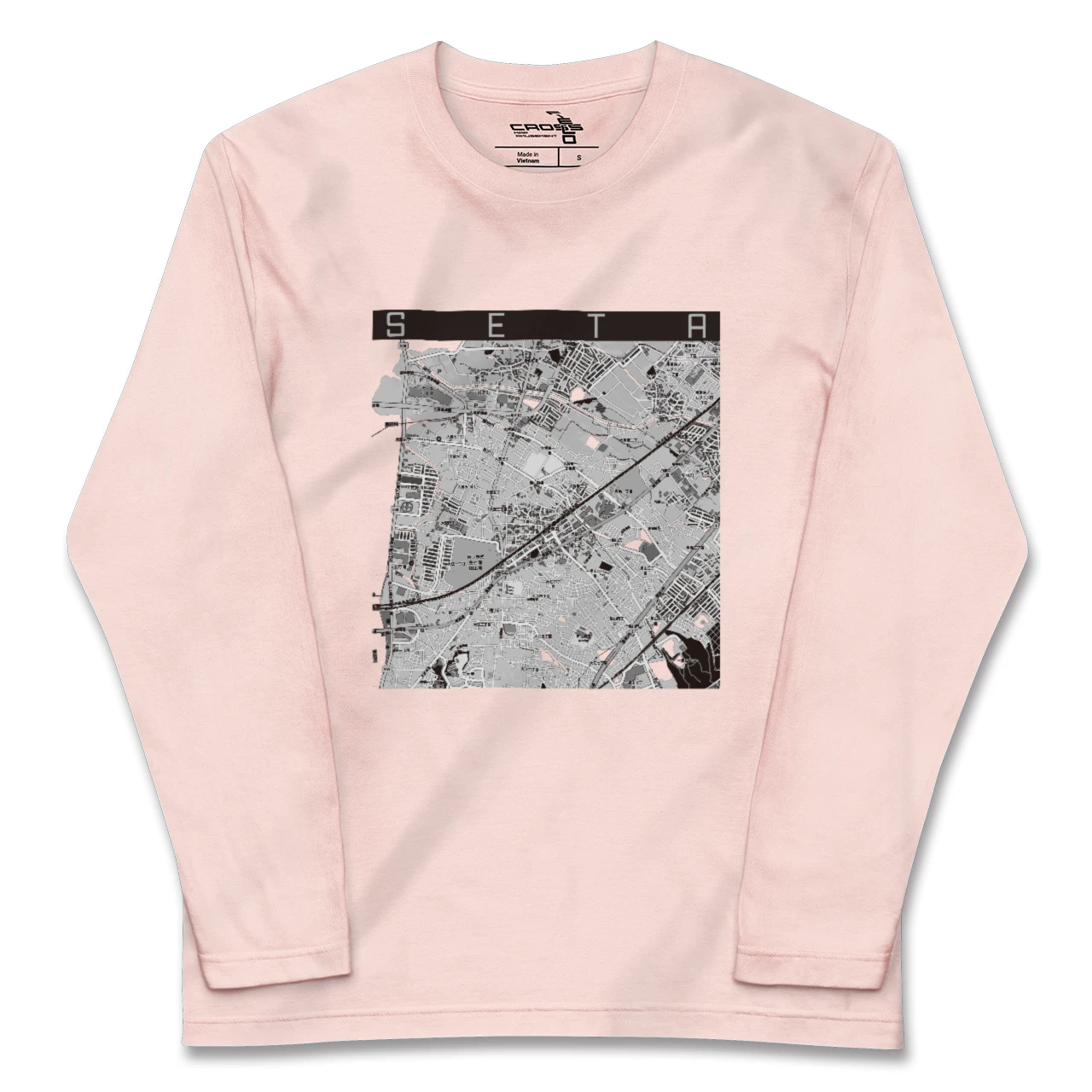 【瀬田（滋賀県）】地図柄ロングスリーブTシャツ
