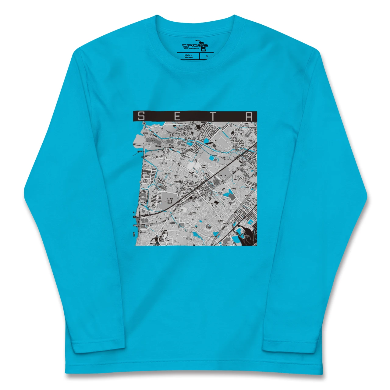 【瀬田（滋賀県）】地図柄ロングスリーブTシャツ