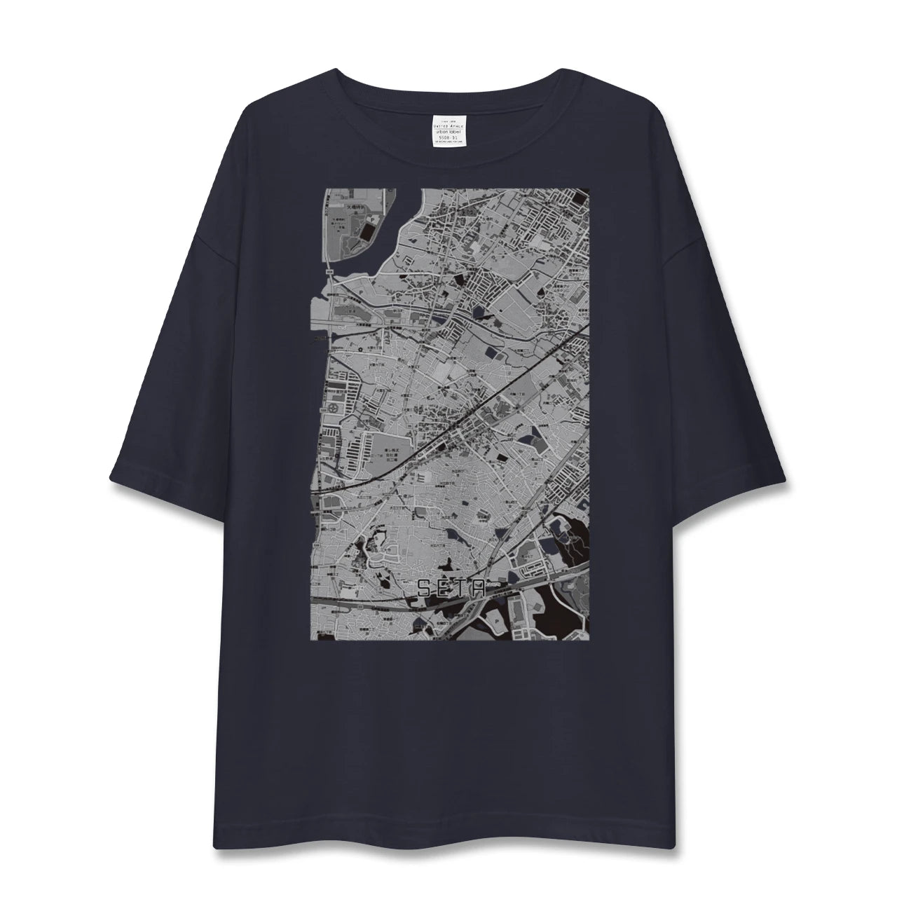 【瀬田（滋賀県）】地図柄ビッグシルエットTシャツ