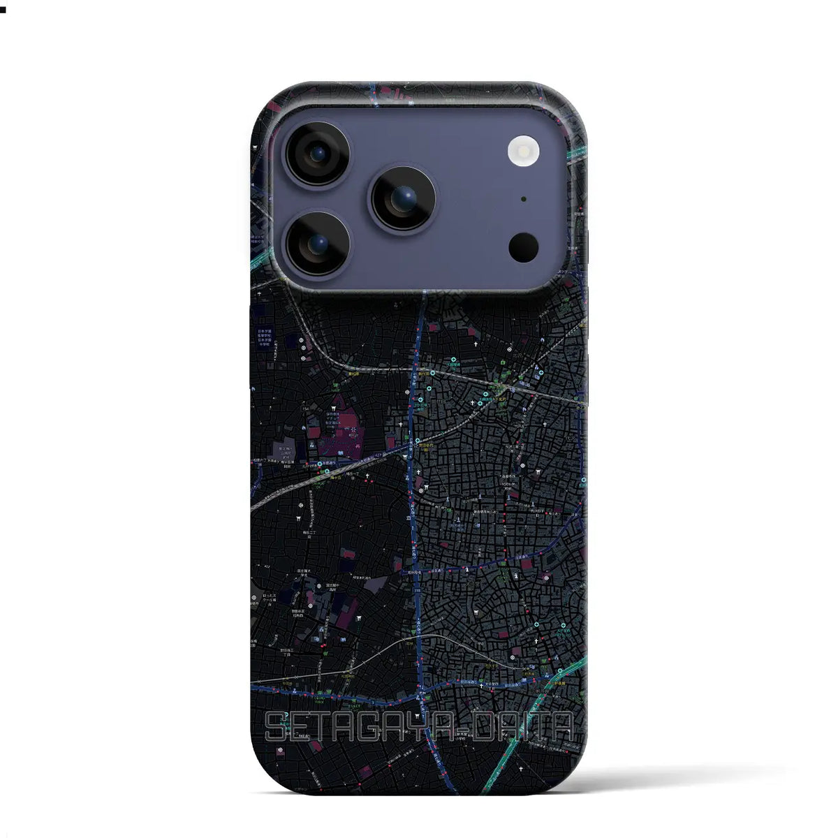 【世田谷代田（東京都）】地図柄iPhoneケース（バックカバータイプ）