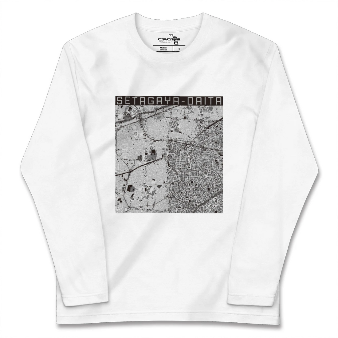 【世田谷代田(東京都)】地図柄ロングスリーブTシャツ