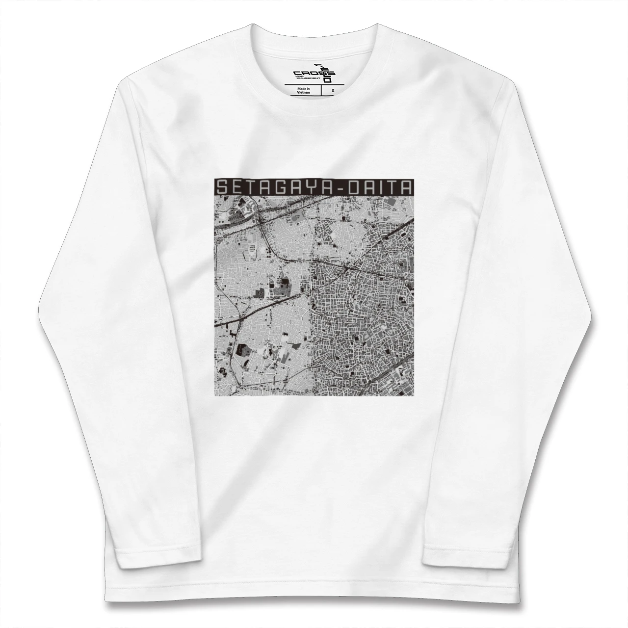 【世田谷代田（東京都）】地図柄ロングスリーブTシャツ