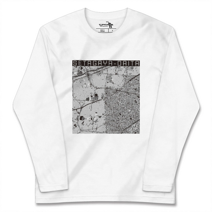 【世田谷代田（東京都）】地図柄ロングスリーブTシャツ