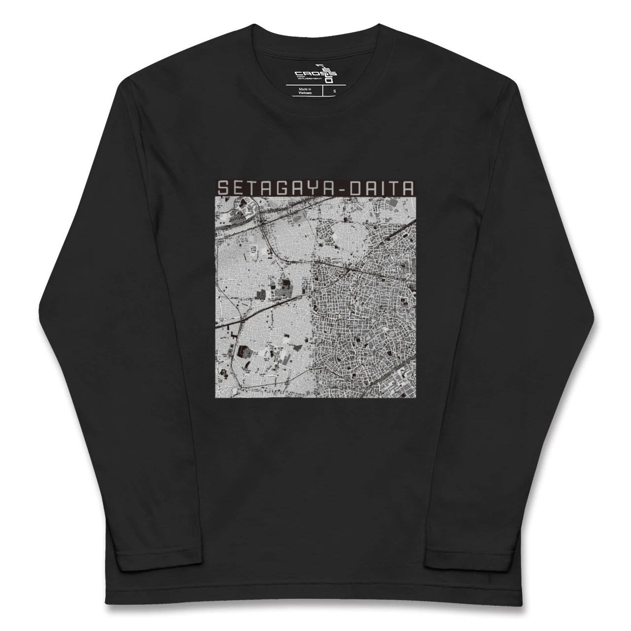 【世田谷代田（東京都）】地図柄ロングスリーブTシャツ