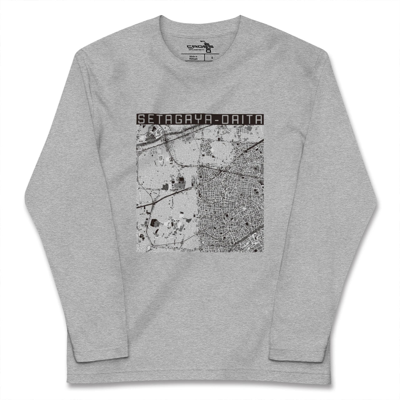 【世田谷代田（東京都）】地図柄ロングスリーブTシャツ