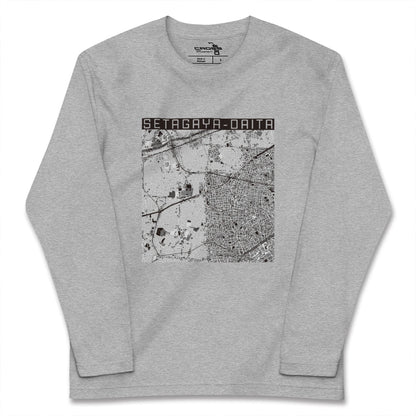 【世田谷代田（東京都）】地図柄ロングスリーブTシャツ