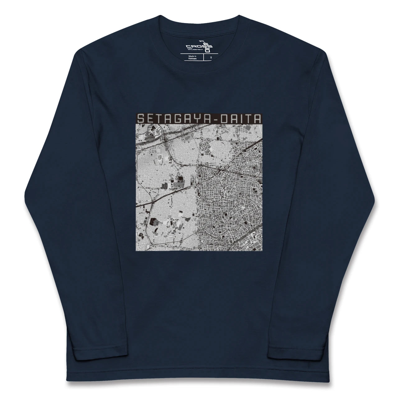 【世田谷代田（東京都）】地図柄ロングスリーブTシャツ