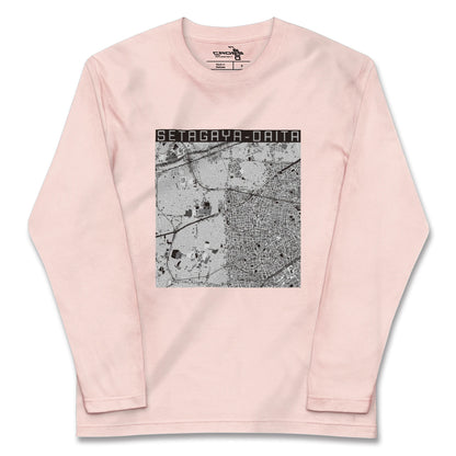 世田谷代田（東京都）】地図柄ロングスリーブTシャツ – クロス