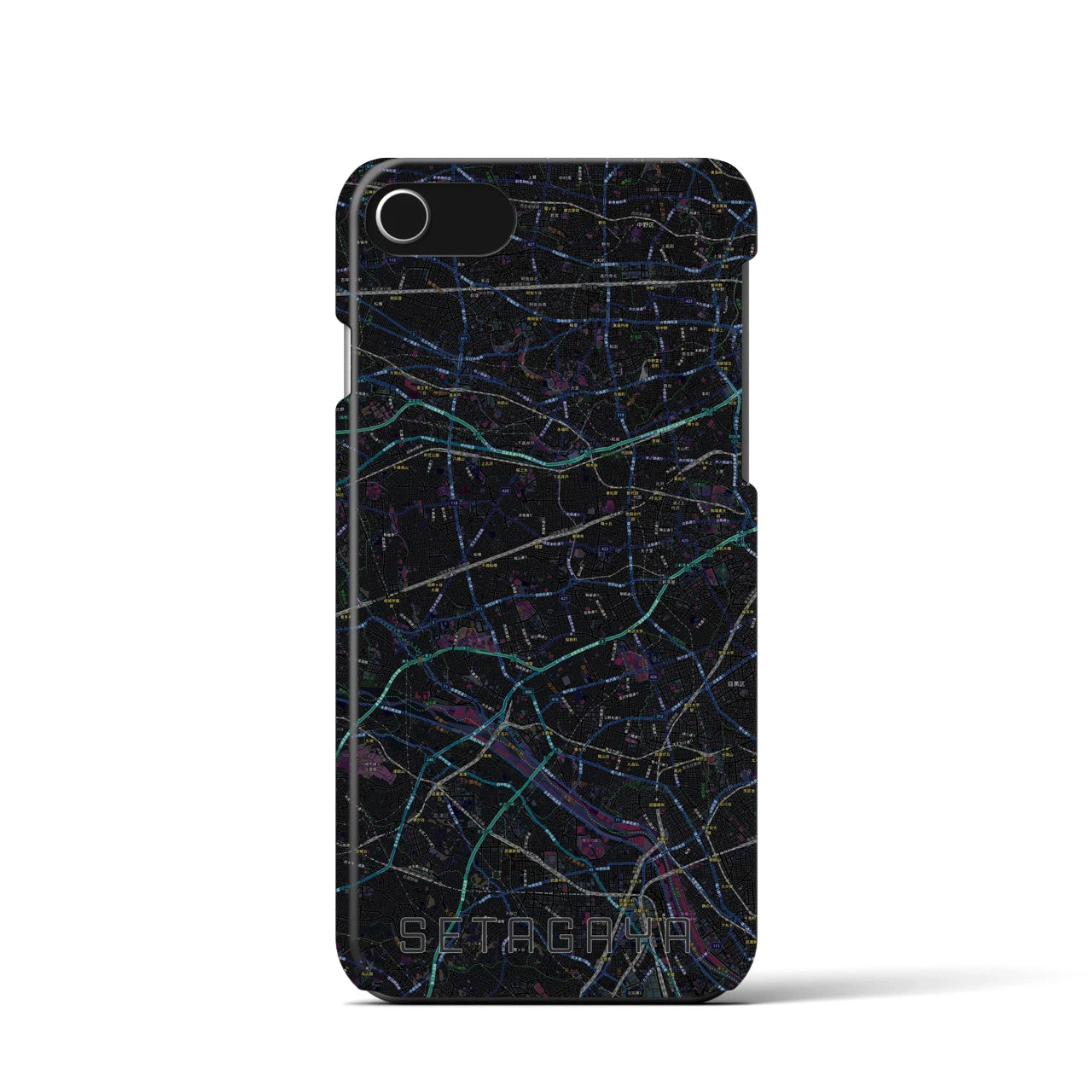 【世田谷2（東京都）】地図柄iPhoneケース（バックカバータイプ）
