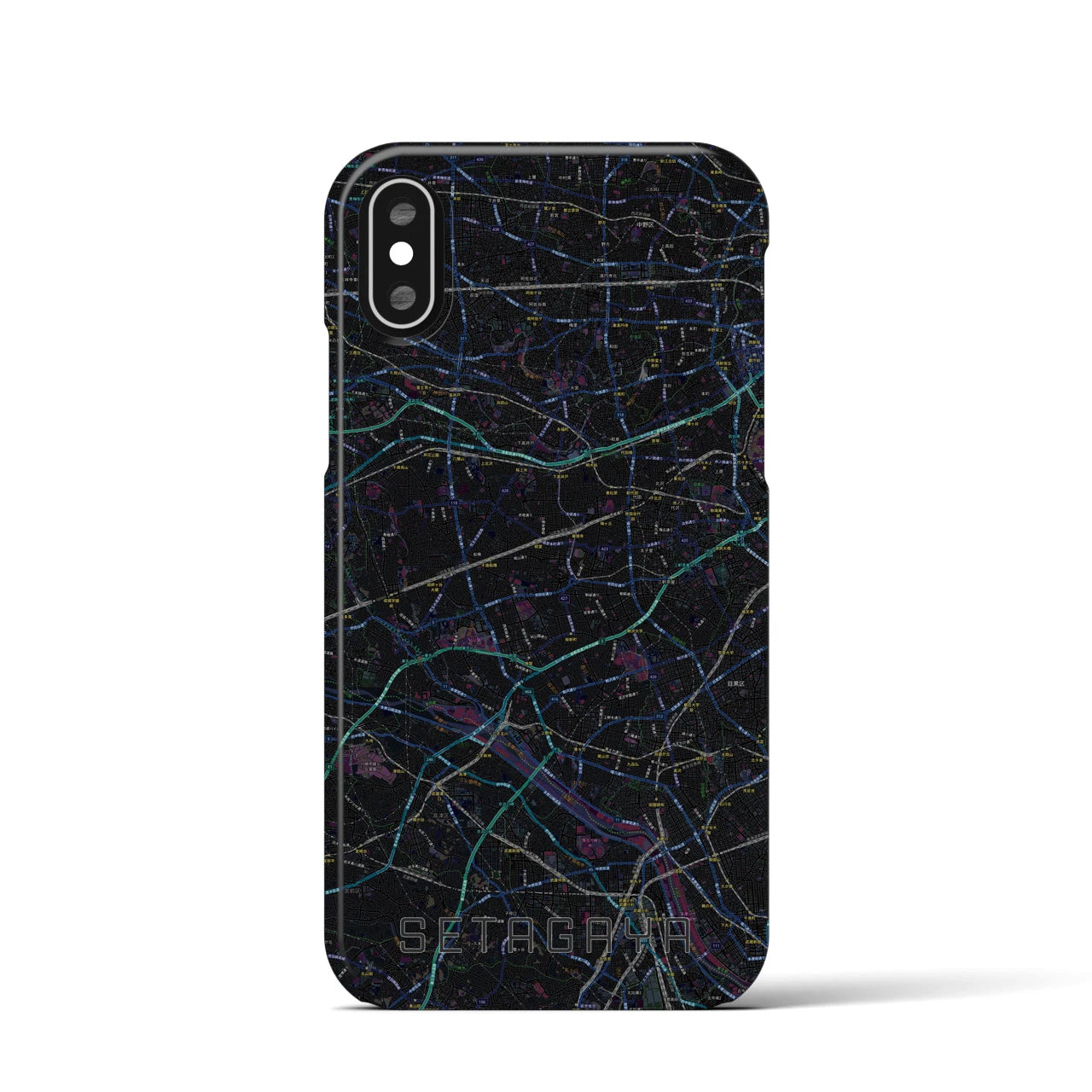 【世田谷2（東京都）】地図柄iPhoneケース（バックカバータイプ）