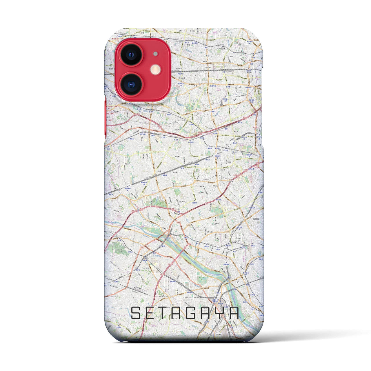 【世田谷2（東京都）】地図柄iPhoneケース（バックカバータイプ）