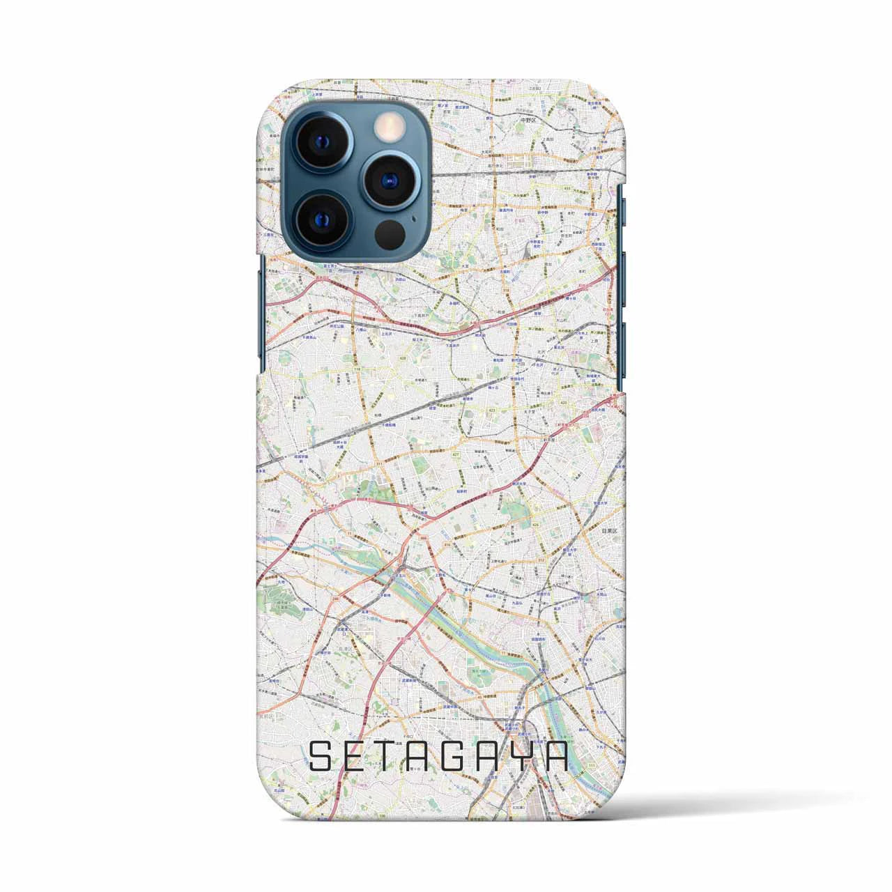 【世田谷2（東京都）】地図柄iPhoneケース（バックカバータイプ）