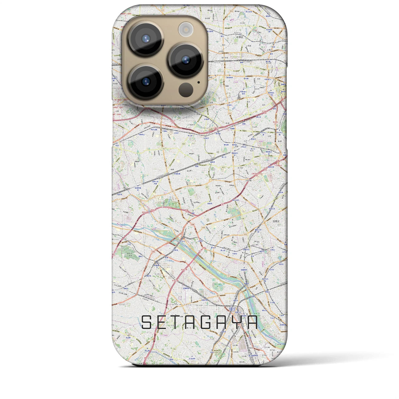 【世田谷2（東京都）】地図柄iPhoneケース（バックカバータイプ）