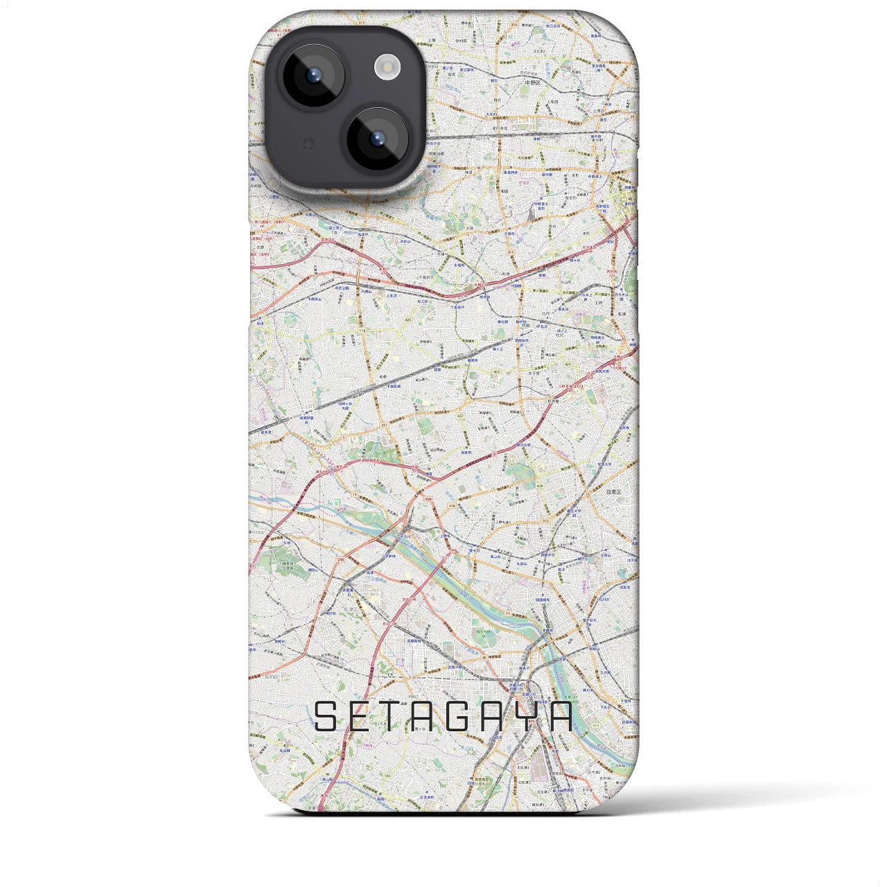 【世田谷2（東京都）】地図柄iPhoneケース（バックカバータイプ）
