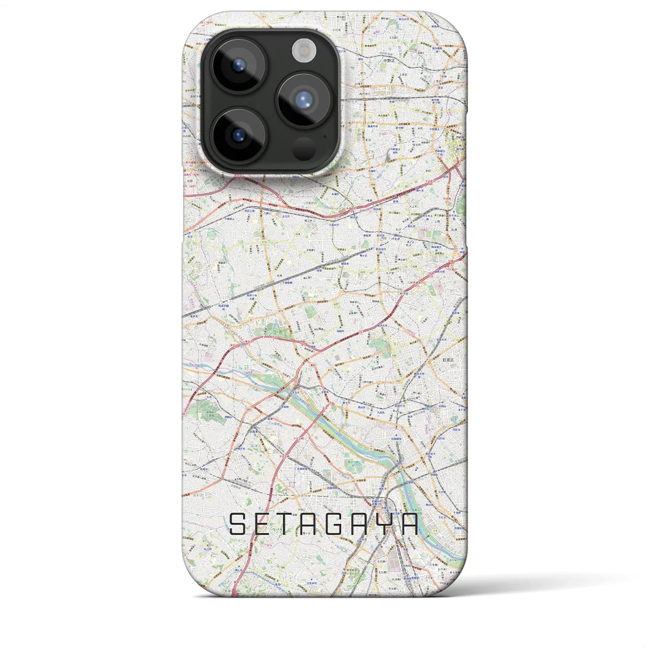 【世田谷2（東京都）】地図柄iPhoneケース（バックカバータイプ）