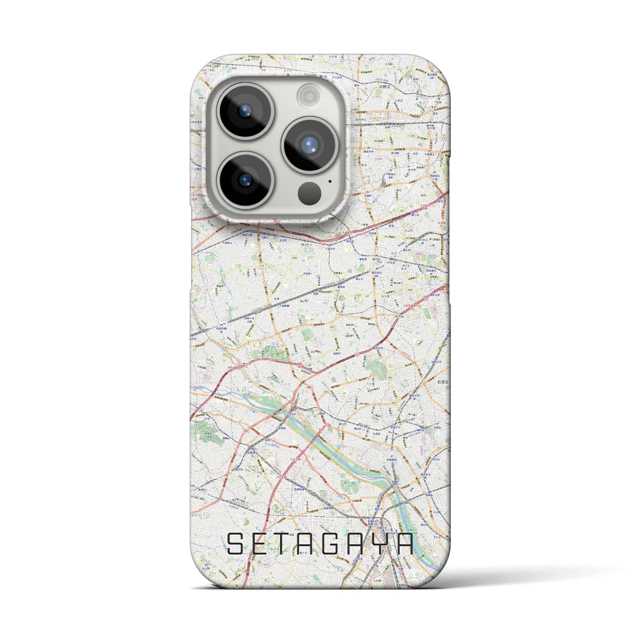 【世田谷2（東京都）】地図柄iPhoneケース（バックカバータイプ）