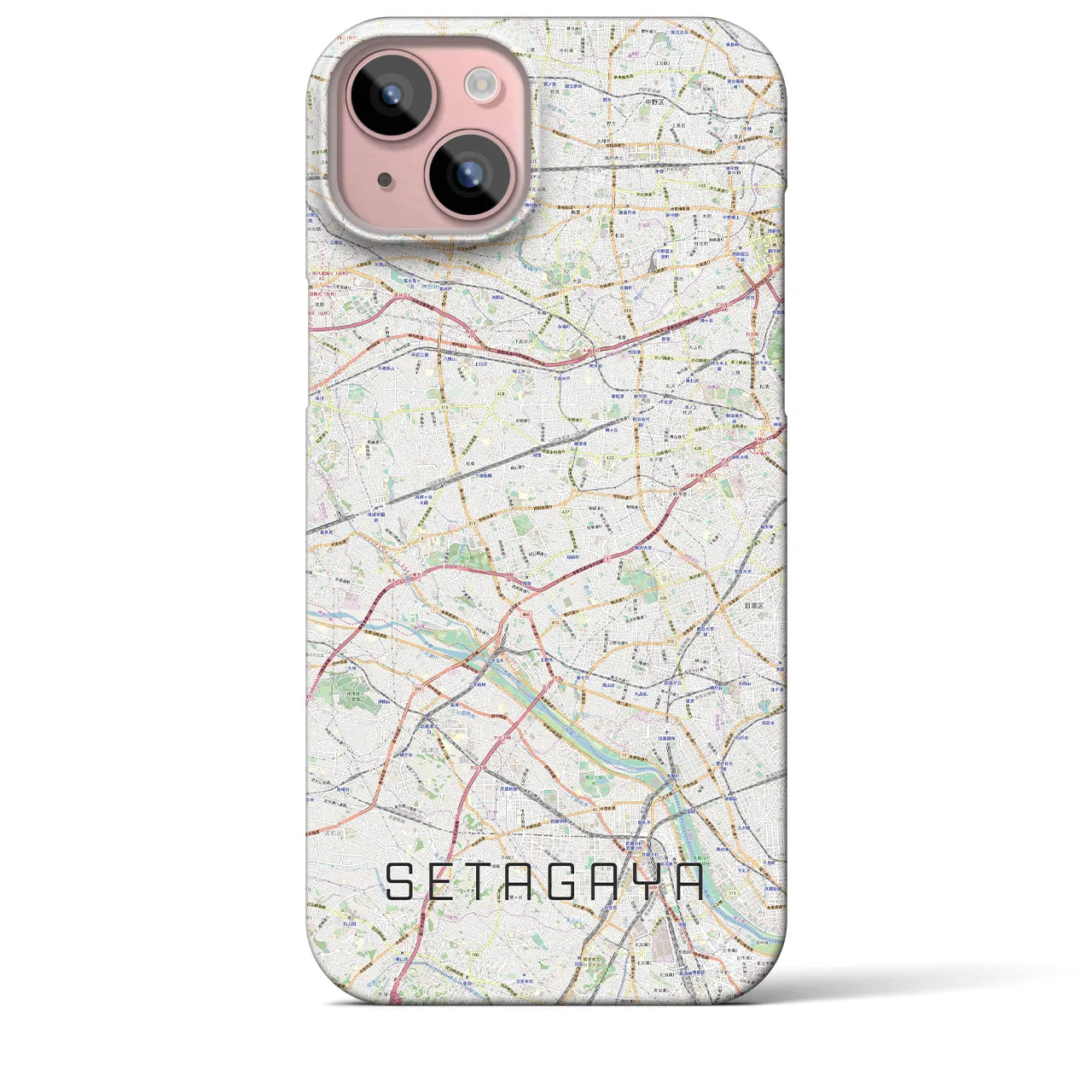 【世田谷2（東京都）】地図柄iPhoneケース（バックカバータイプ）