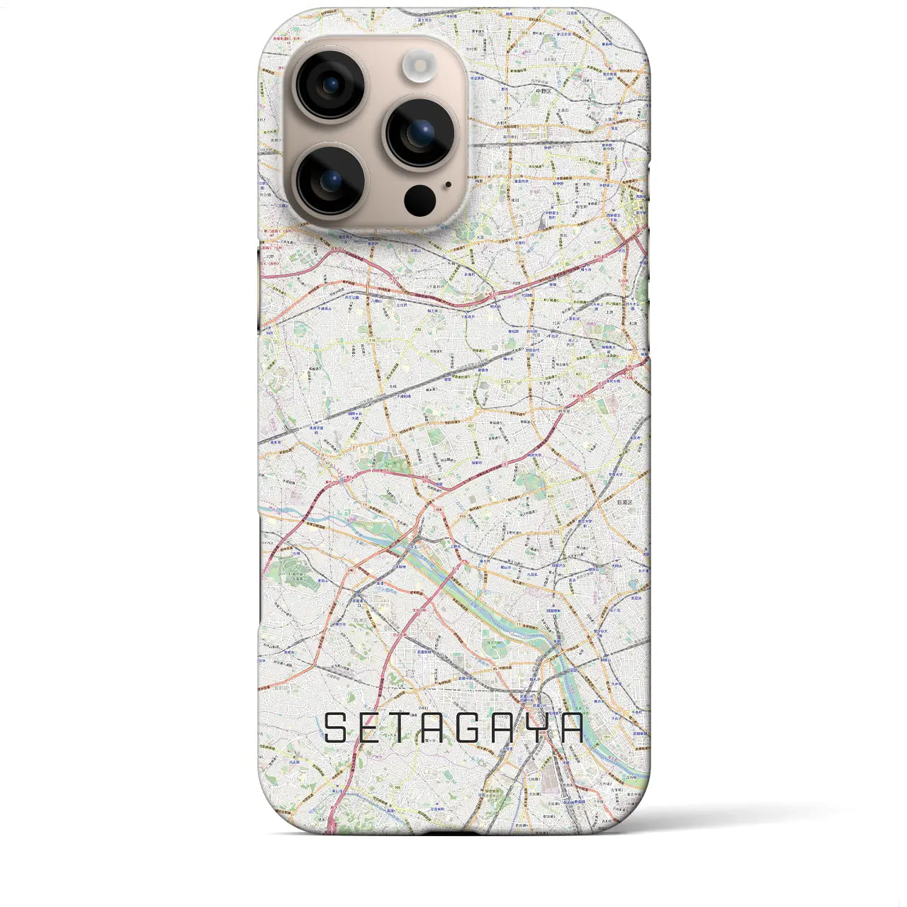 【世田谷2（東京都）】地図柄iPhoneケース（バックカバータイプ）