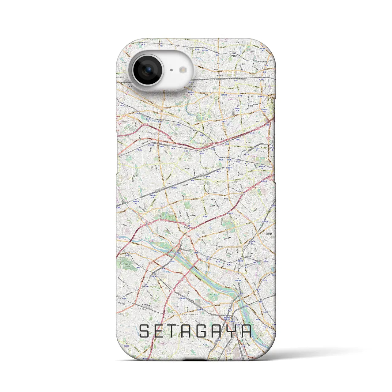 【世田谷2（東京都）】地図柄iPhoneケース（バックカバータイプ）
