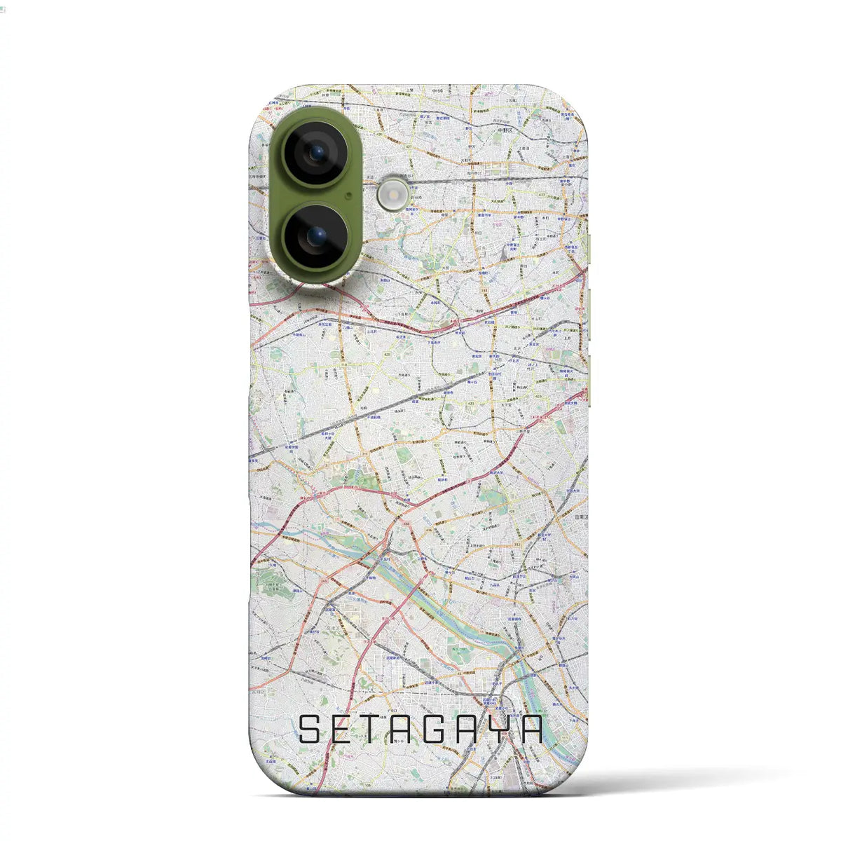 【世田谷2（東京都）】地図柄iPhoneケース（バックカバータイプ）