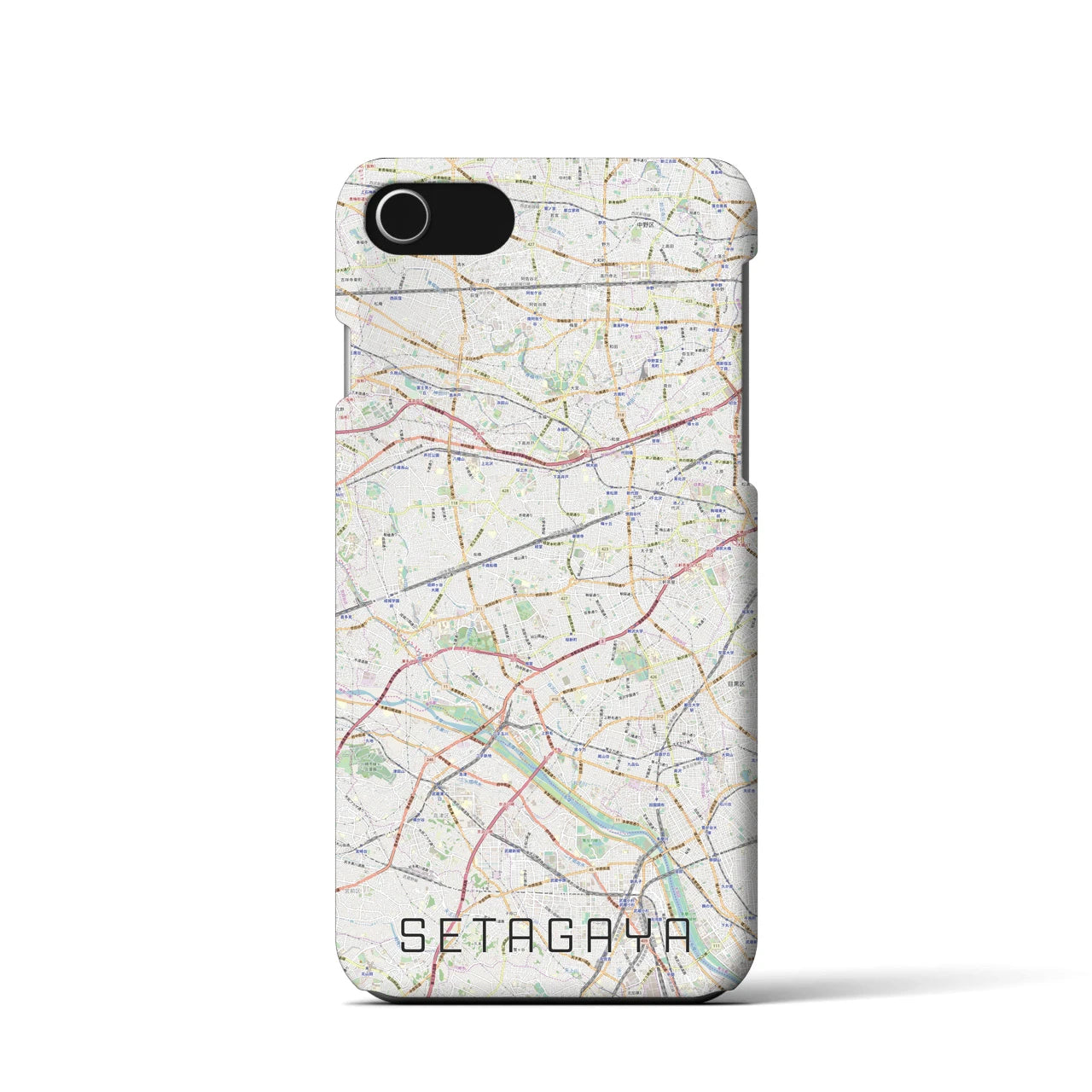【世田谷2（東京都）】地図柄iPhoneケース（バックカバータイプ）