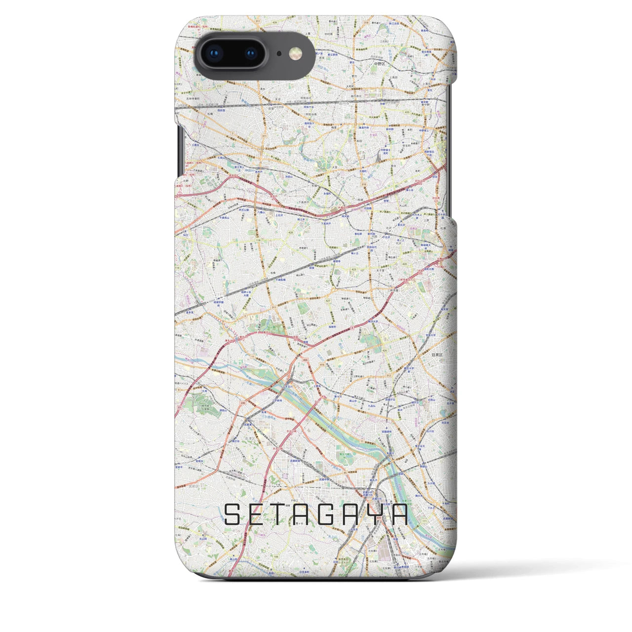 【世田谷2（東京都）】地図柄iPhoneケース（バックカバータイプ）
