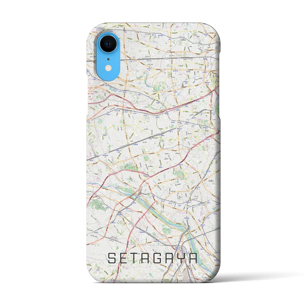 【世田谷2（東京都）】地図柄iPhoneケース（バックカバータイプ）