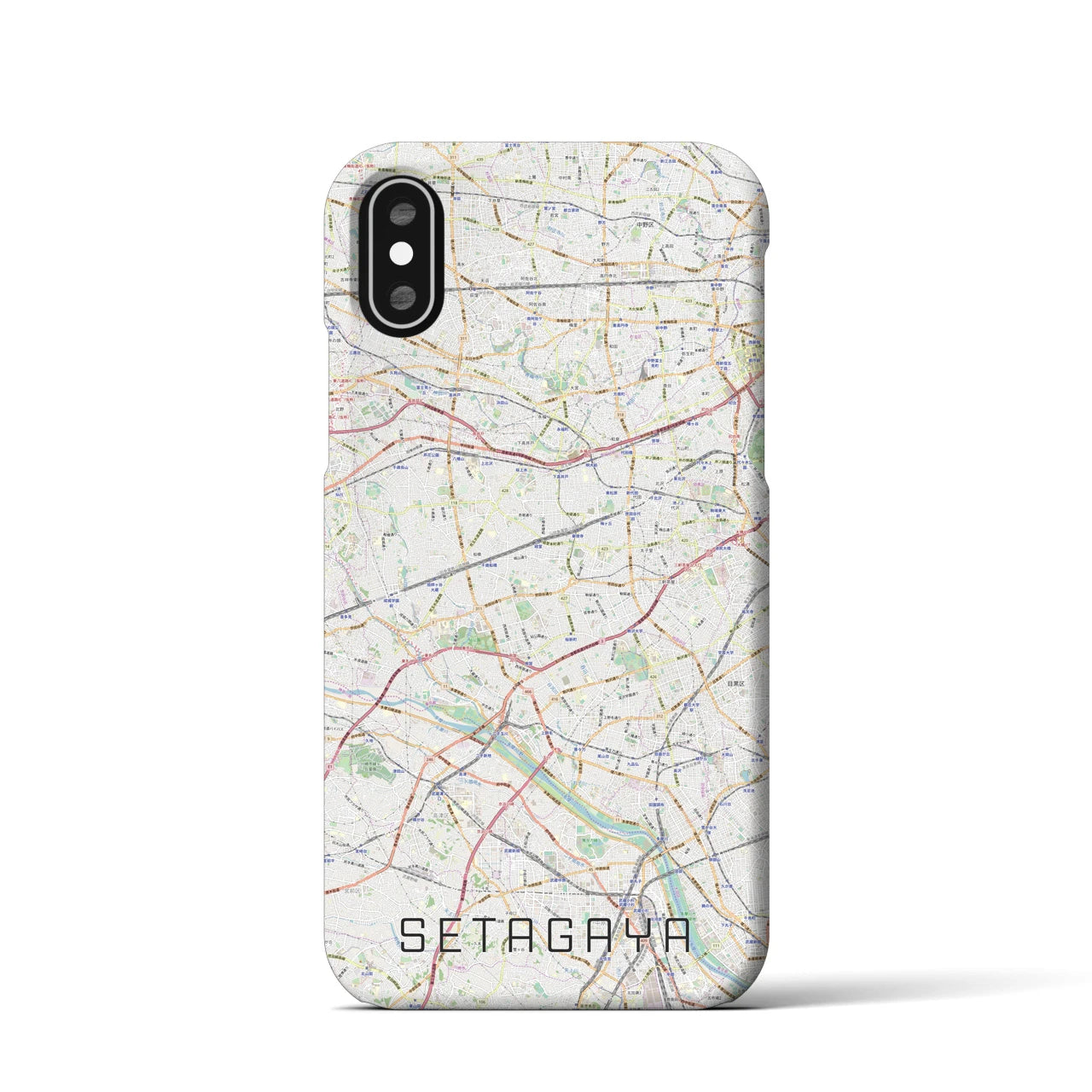 【世田谷2（東京都）】地図柄iPhoneケース（バックカバータイプ）