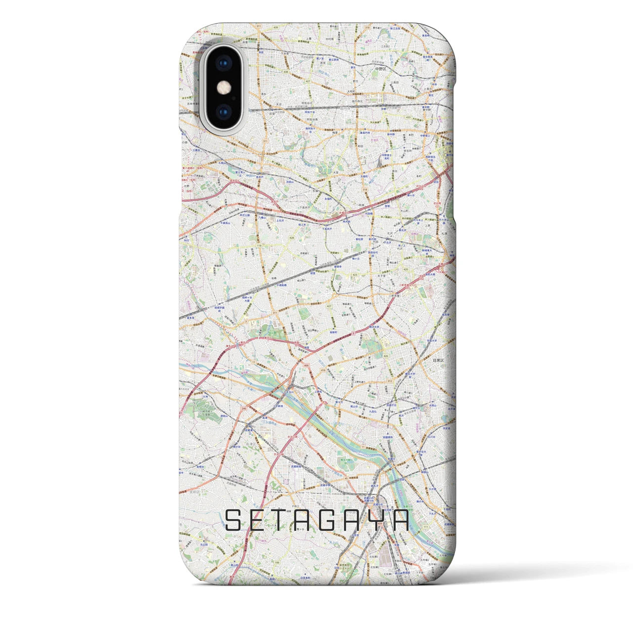 【世田谷2（東京都）】地図柄iPhoneケース（バックカバータイプ）