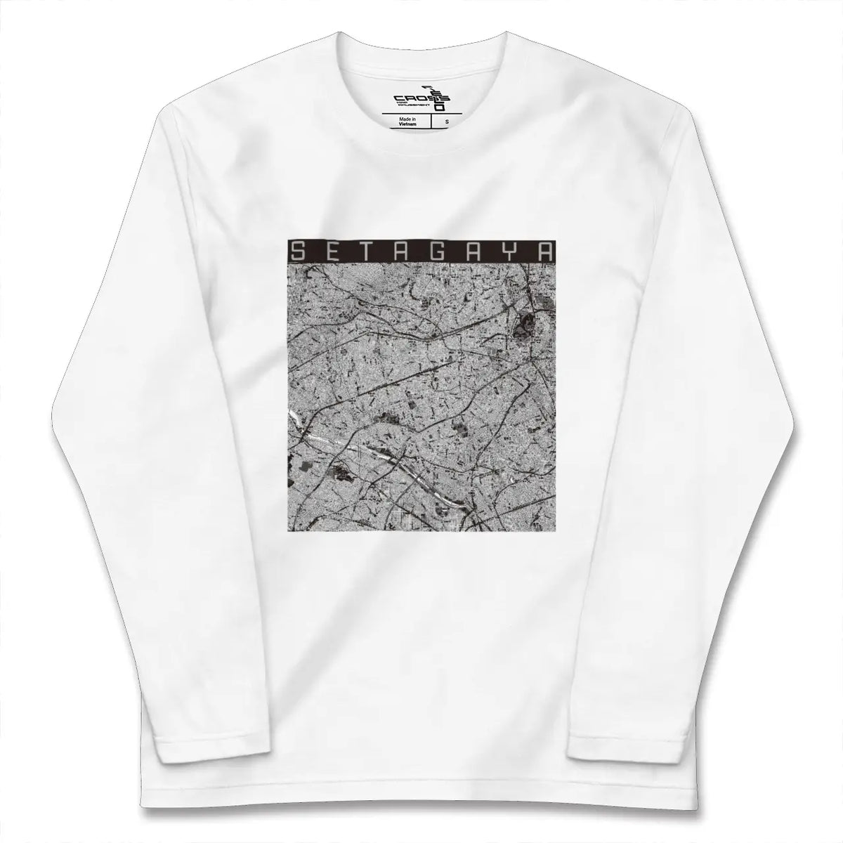 【世田谷2（東京都）】地図柄ロングスリーブTシャツ