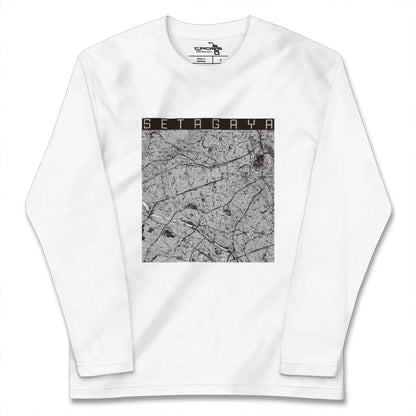 【世田谷2（東京都）】地図柄ロングスリーブTシャツ