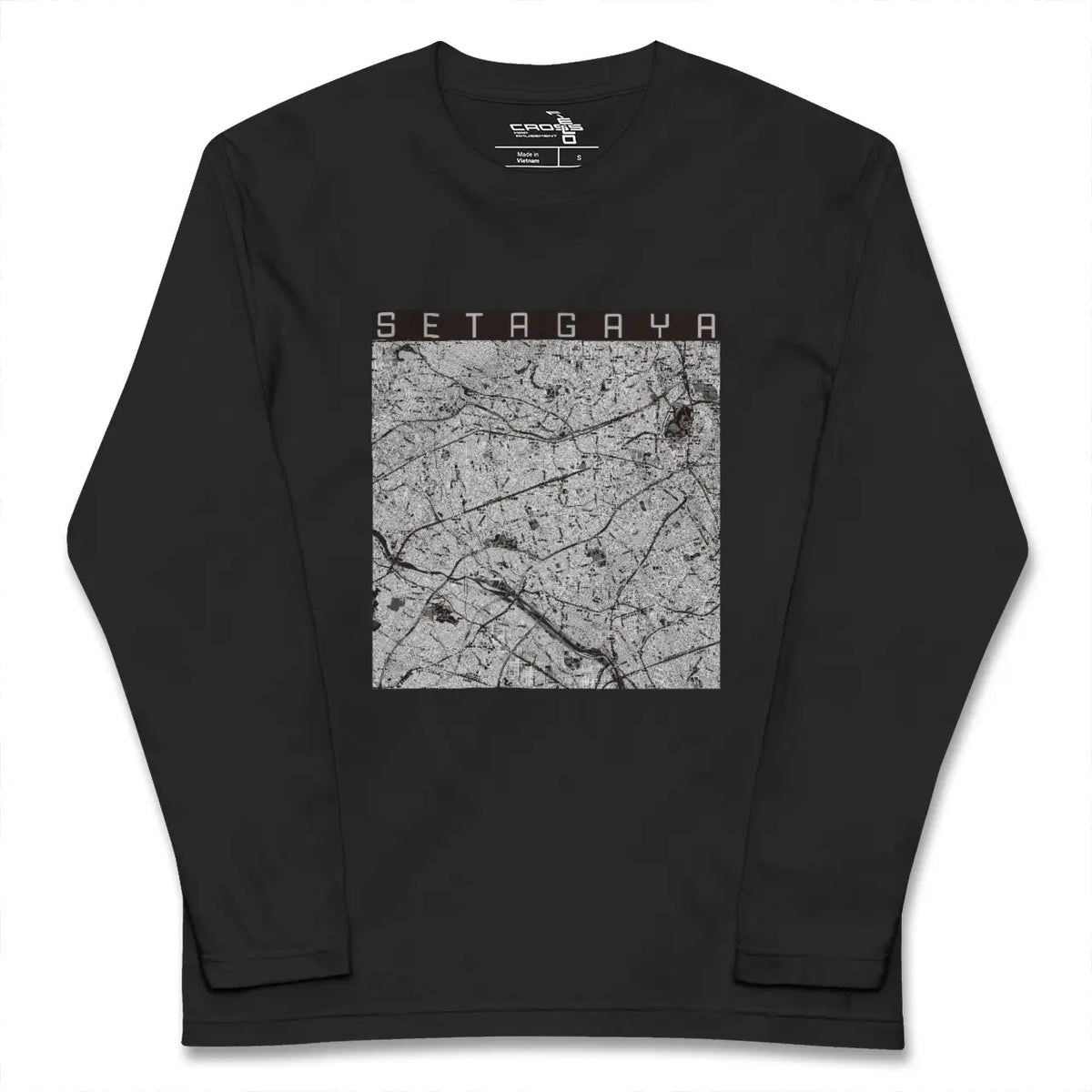 【世田谷2（東京都）】地図柄ロングスリーブTシャツ