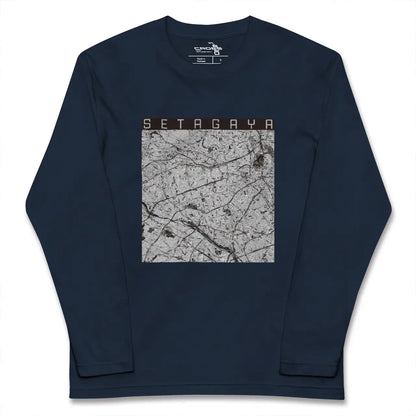 【世田谷2（東京都）】地図柄ロングスリーブTシャツ