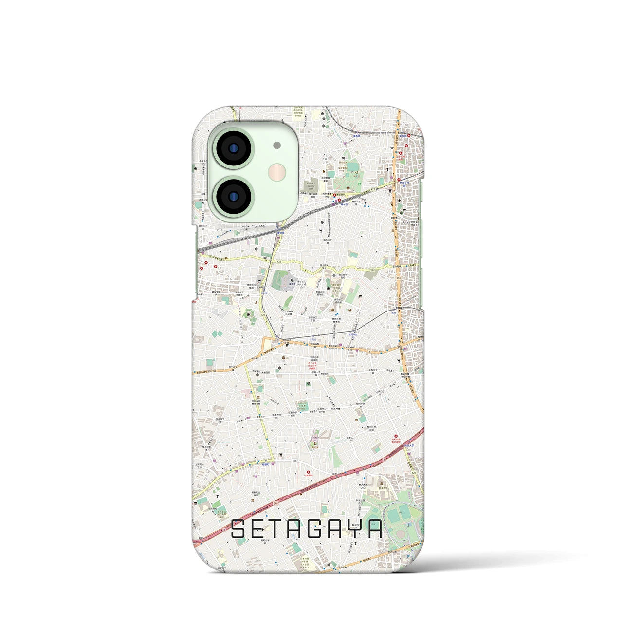 【世田谷（東京都）】地図柄iPhoneケース（バックカバータイプ）