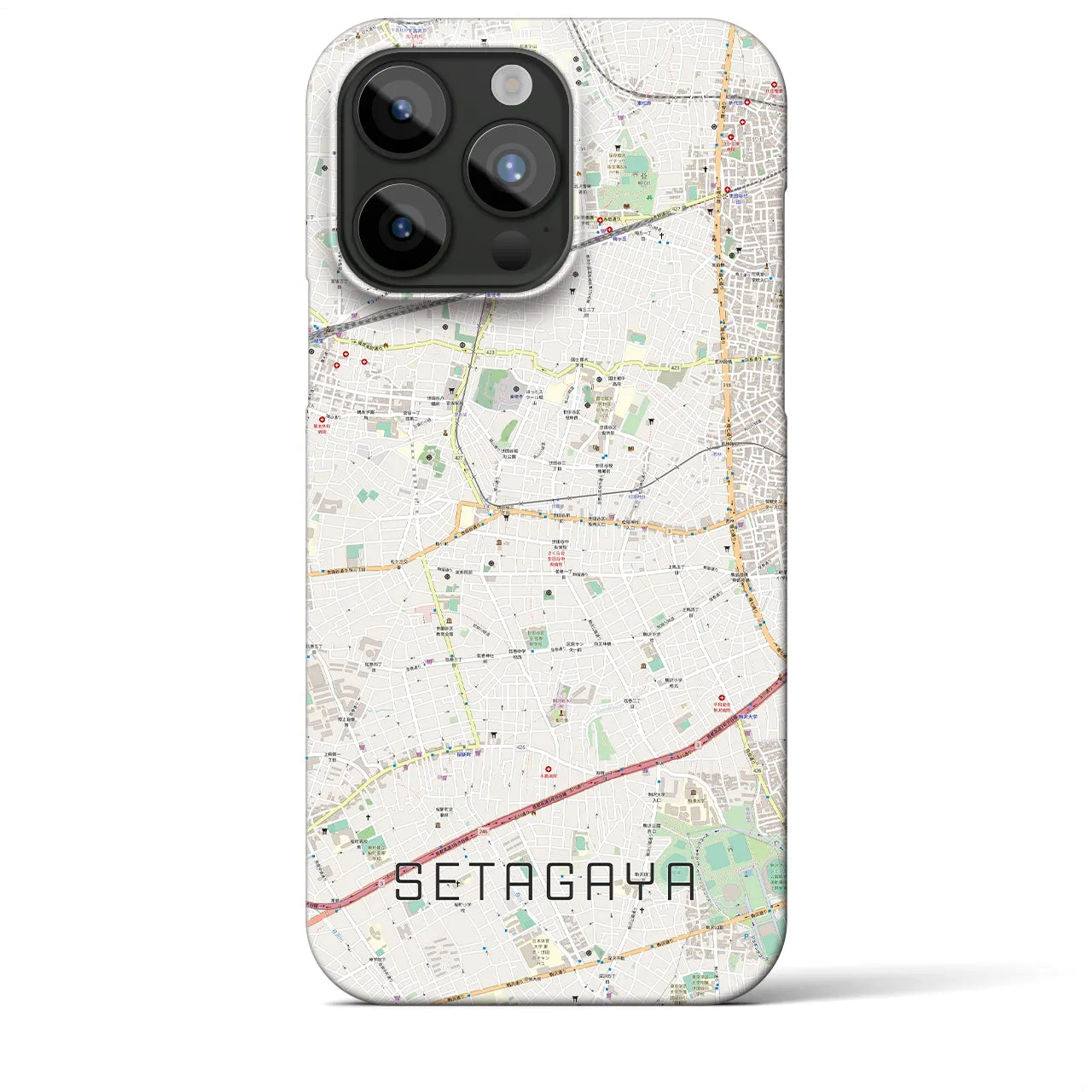 【世田谷（東京都）】地図柄iPhoneケース（バックカバータイプ）