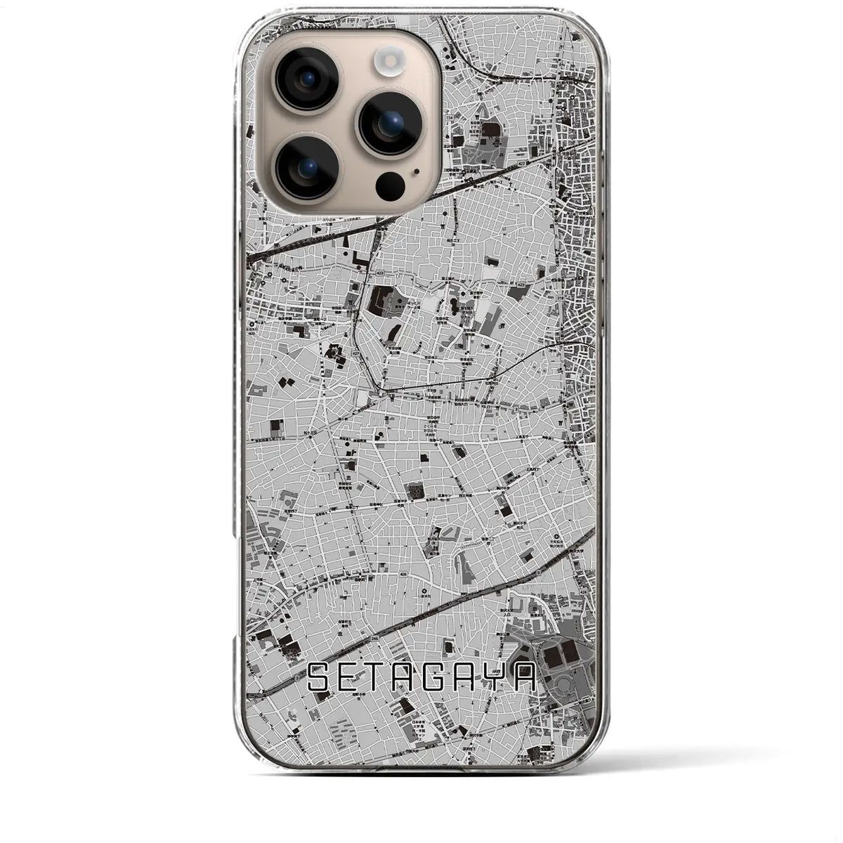【世田谷（東京都）】地図柄iPhoneケース（クリアタイプ）