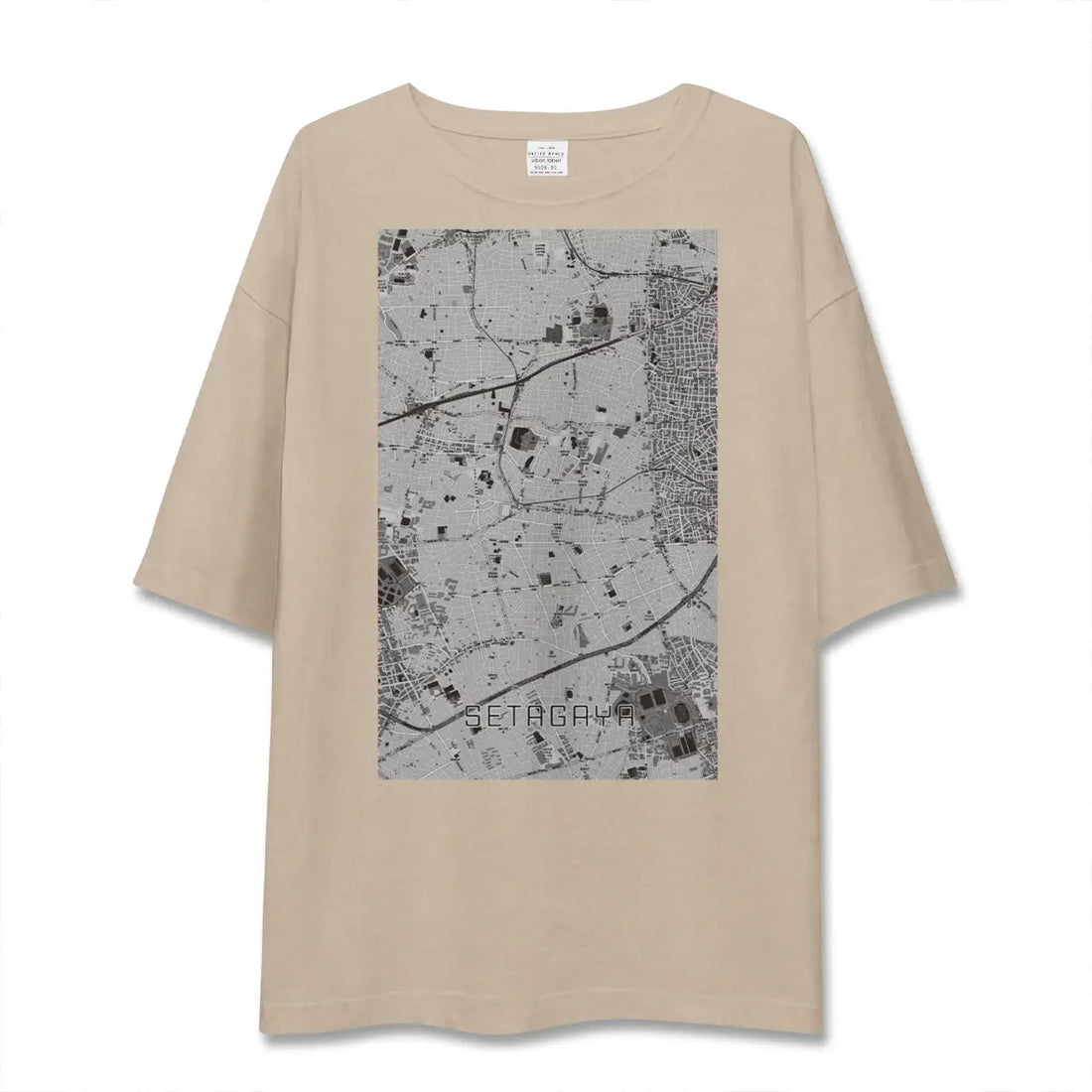 【世田谷（東京都）】地図柄ビッグシルエットTシャツ