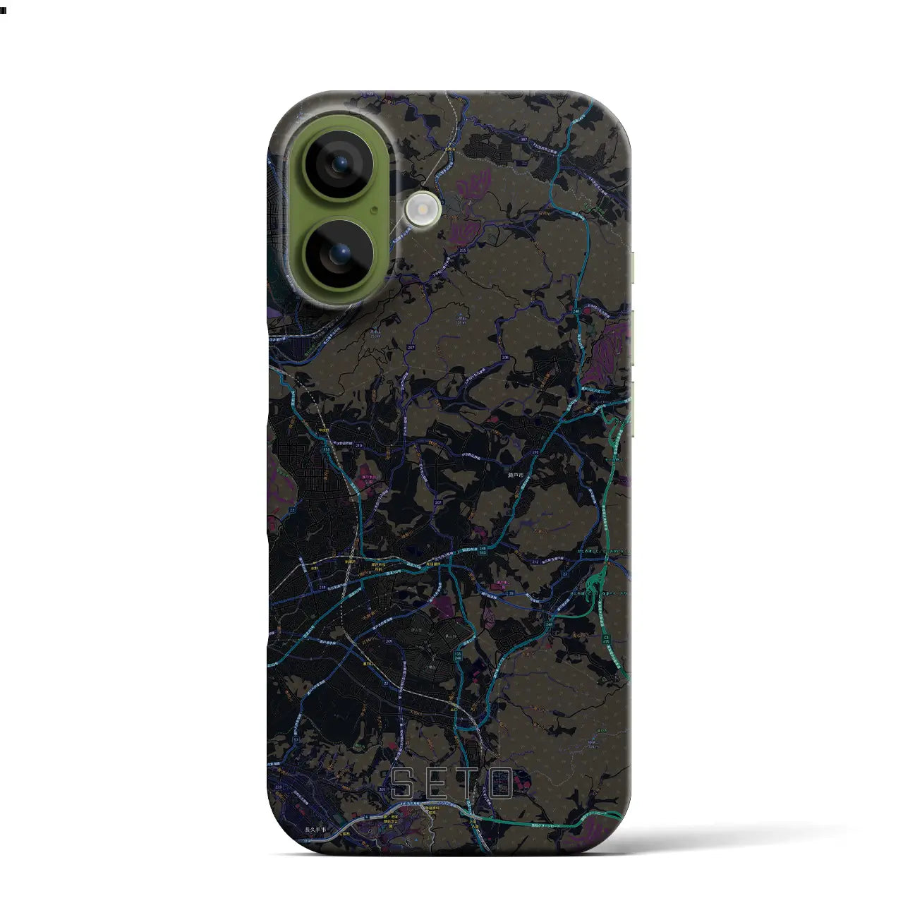 【瀬戸（愛知県）】地図柄iPhoneケース（バックカバータイプ）